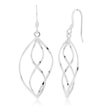 Load image into Gallery viewer, Sterling Silver Figure 8 Drop Earrings