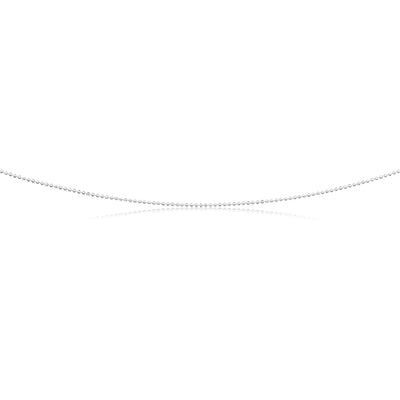 Sterling Silver Dicut Ball 80cm Chain