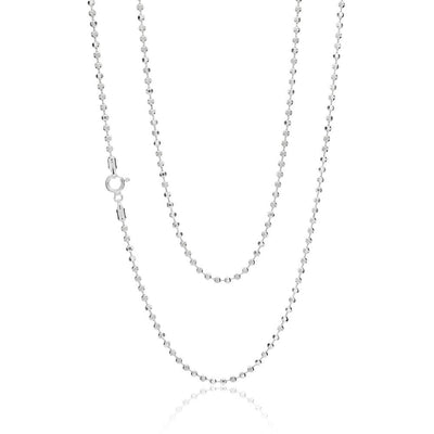 Sterling Silver Diamond Cut Ball 80cm Chain