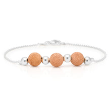 Load image into Gallery viewer, Gold Plated Sterling Silver Stardust Ball Fancy 19cm Bracelet