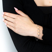 Load image into Gallery viewer, Gold Plated Sterling Silver Stardust Ball Fancy 19cm Bracelet