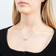 Load image into Gallery viewer, Sterling Silver Cubic Zirconia Infinity Pendant With 45cm Chain