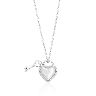 Sterling Silver Diamond Pedia Pendant With 45cm Chain