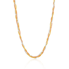 Load image into Gallery viewer, 3 Tone Sterling Silver and Gold Plated Multi Strand Necklace 42cm