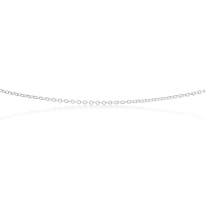 Sterling Silver Fancy Diamond Cut 45cm Chain