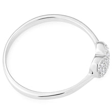 Load image into Gallery viewer, Sterling Silver Heart Diamond Ring