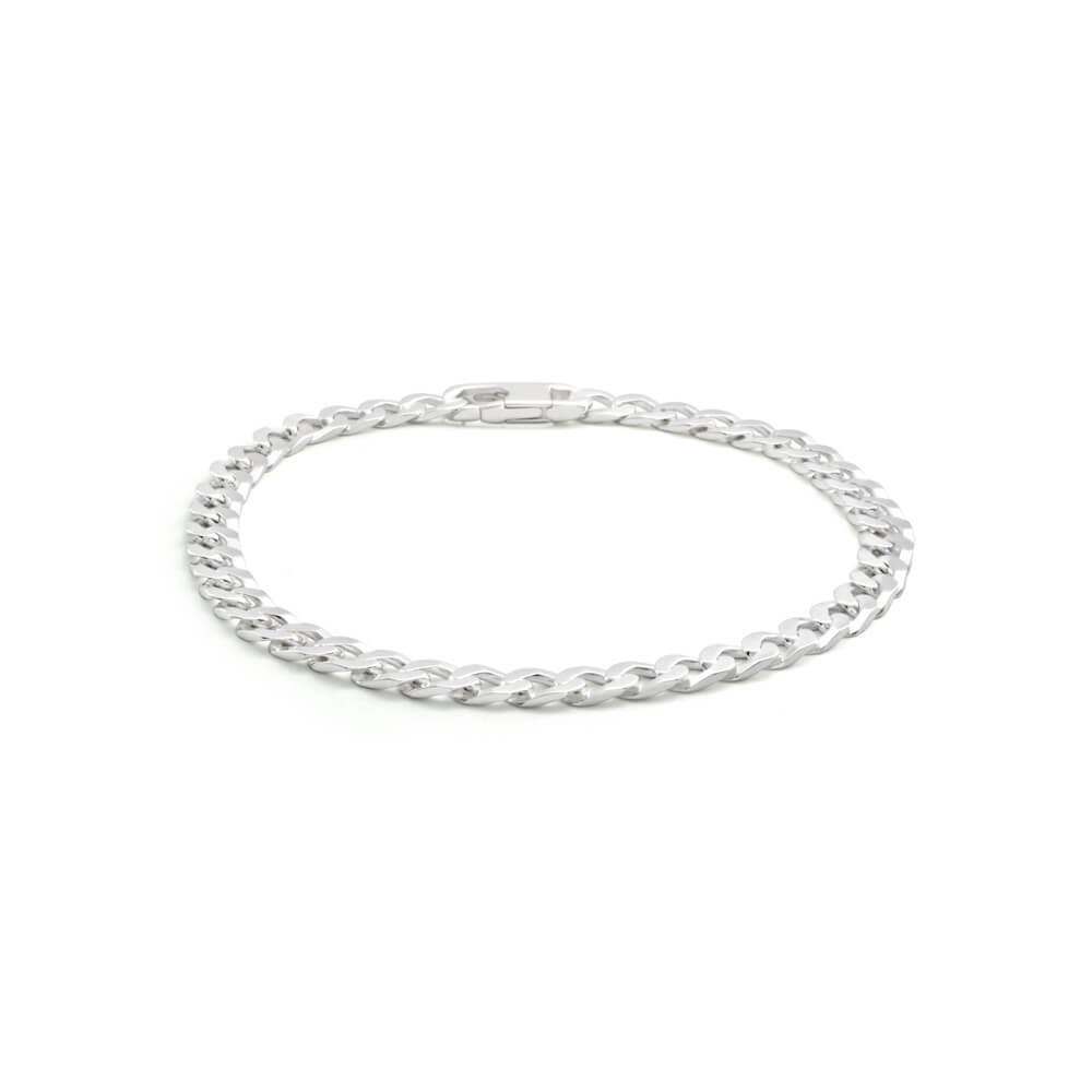 Sterling Silver 150 Gauge Curb Bracelet 21cm