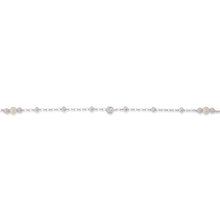 Load image into Gallery viewer, Sterling Silver Zirconia and Plain and Stardust Ball 26cm Anklet