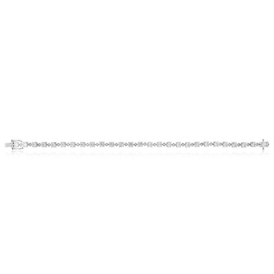 Sterling Silver Rhodium Plated Zirconia Tennis 18.5cm Bracelet