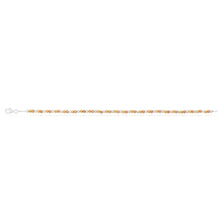 Load image into Gallery viewer, Sterling Silver Gold and Rose Gold Plated Three Tone 19cm Diamond Cut Ball Bracelet