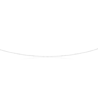 Sterling Silver Fancy Curb and Singapore link chain 45cm