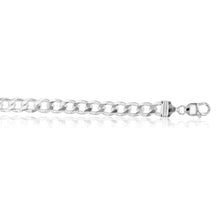 Load image into Gallery viewer, Sterling Silver Dicut Heavy Curb 250 Gauge Gents Bracelet 21cm