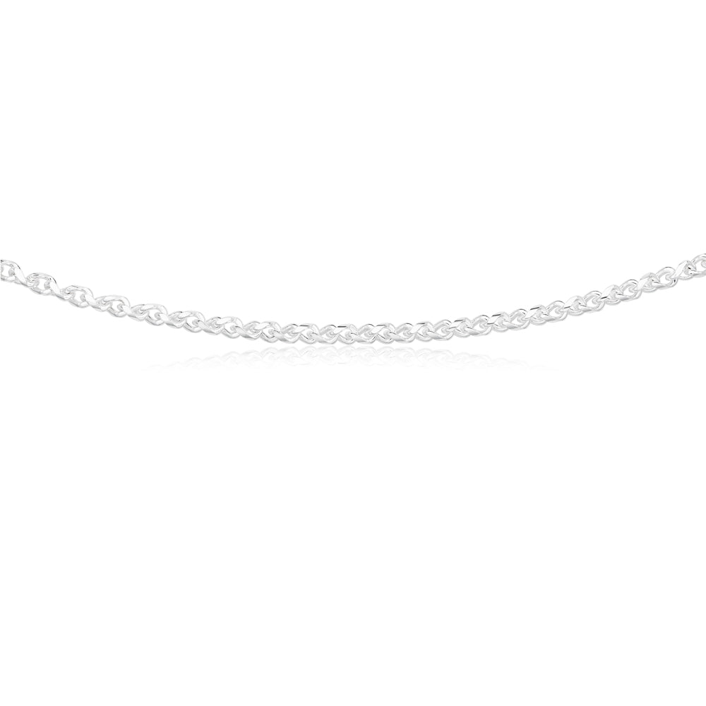 Sterling Silver 55cm Fancy Twisted Curb 140 Gauge Chain