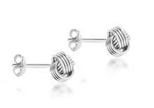 Load image into Gallery viewer, Sterling Silver 8mm Knot Stud Earrings