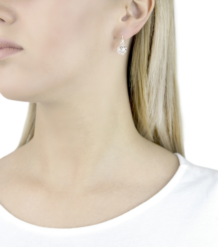 Sterling Silver Filigree Ball Drop Earrings
