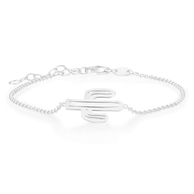 Sterling Silver 21cm Cactus Bracelet