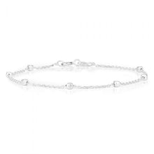 Load image into Gallery viewer, Sterling Silver 19cm Fancy Ball Bracelet