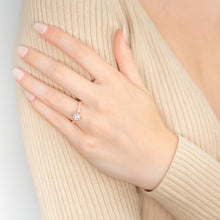 Load image into Gallery viewer, Sterling Silver and Rose Gold Plated Zirconia Ring *No Resize