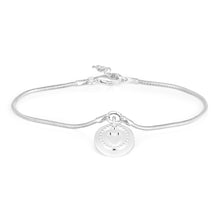 Load image into Gallery viewer, Sterling Silver Fancy Heart Charm 19.5cm Bracelet