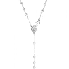 Load image into Gallery viewer, Sterling Silver Rosary Bead 63cm Chain With Cross