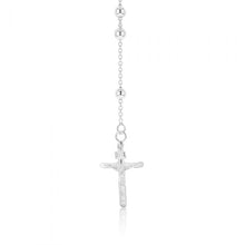Load image into Gallery viewer, Sterling Silver Rosary Bead 63cm Chain With Cross