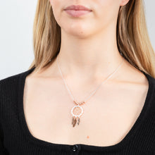 Load image into Gallery viewer, Sterling Silver 2 Tone Dream Catcher Pendant on 45cm chain