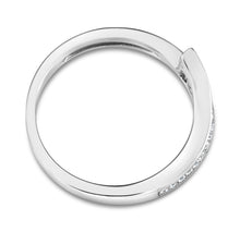 Load image into Gallery viewer, Sterling Silver Fancy Tapered 3 Row Zirconia Ring