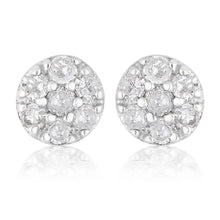 Load image into Gallery viewer, 3/4 Carat Champagne. Black &amp; White Diamond Earring Set with Removable Halo