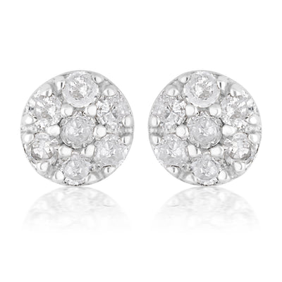 3/4 Carat Champagne. Black & White Diamond Earring Set with Removable Halo