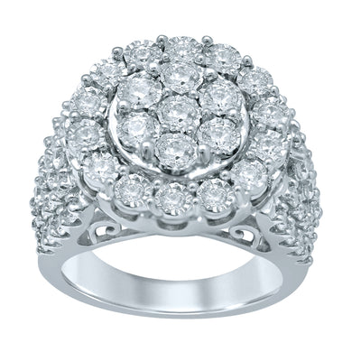 Sterling Silver 2 Carat Diamond Ring