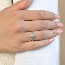 Load image into Gallery viewer, Sterling Silver Marquise Shaped Diamond Ring