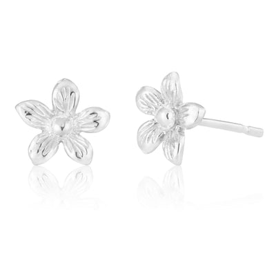 Sterling Silver Flower Stud Earrings
