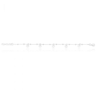 Sterling Silver Multi-Disc Charm Bracelet 17cm+2cm