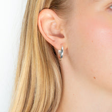 Load image into Gallery viewer, Sterling Silver 20mm Half Round Hoops