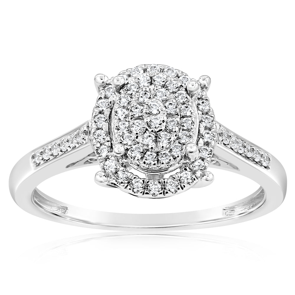 Sterling Silver 1/4 Carat Diamond Dress Ring