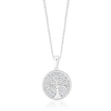 Load image into Gallery viewer, Sterling Silver Zirconia Tree of Life Pendant