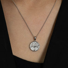 Load image into Gallery viewer, Sterling Silver Zirconia Tree of Life Pendant