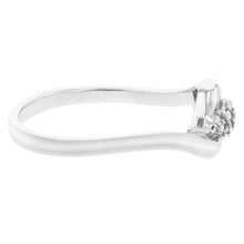 Load image into Gallery viewer, Sterling Silver 0.05 Carat Diamond Ring with 9 Brilliant Cut Diamonds