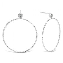 Load image into Gallery viewer, Sterling Silver Circle Stud Back Fancy Earrings