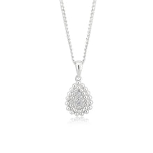 Load image into Gallery viewer, Sterling Silver 0.01 Carat Diamond Pear Shape Pendant with 2 Brilliant Cut Diamonds