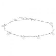 Load image into Gallery viewer, Sterling Silver 25cm Multi Disc Charm Anklet
