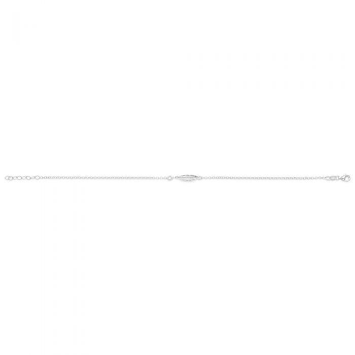 Sterling Silver 25cm Feather Anklet