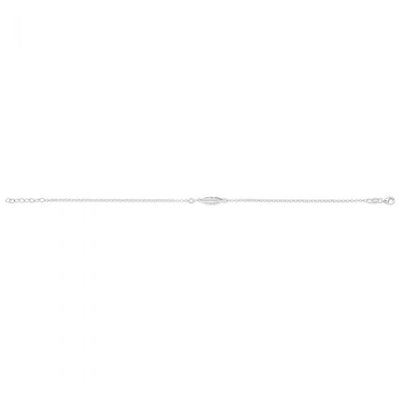 Sterling Silver 25cm Feather Anklet