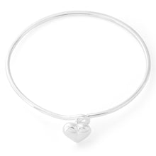 Load image into Gallery viewer, Sterling Silver Flexible Heart Baby Bangle