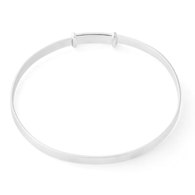 Sterling Silver 50mm Plain Expandable Baby Bangle