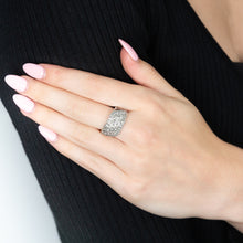 Load image into Gallery viewer, Sterling Silver 1/5 Carat Diamond Ring with 25 Brilliant Diamonds