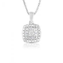 Load image into Gallery viewer, Sterling Silver Diamond  Pendant on 46cm Chain