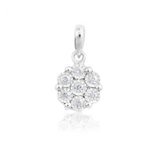 Load image into Gallery viewer, Sterling Silver Diamond  Pendant on 46cm Chain