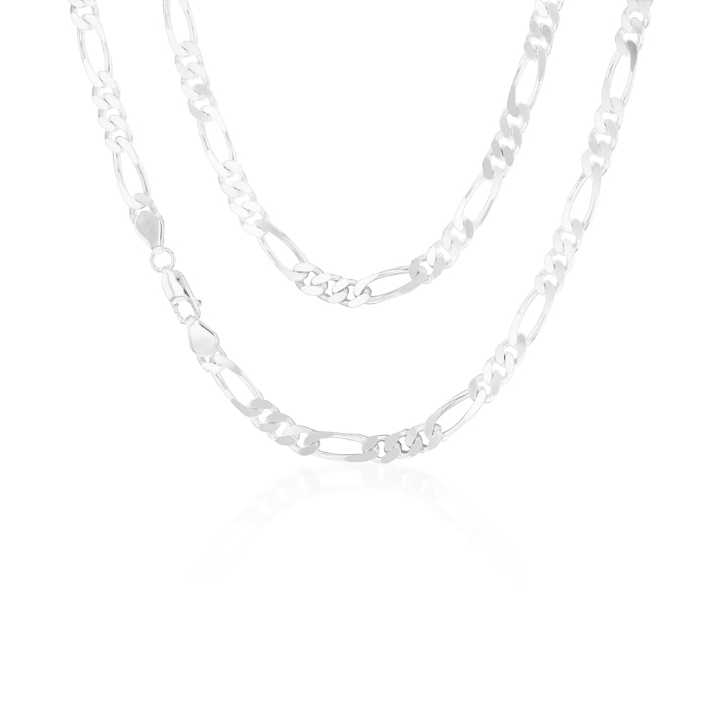 50cm Sterling Silver Figaro 1:3 Chain