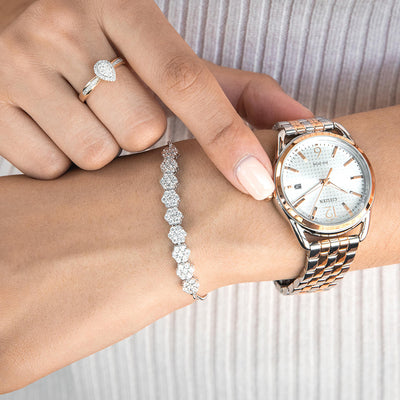 25 Diamond Slider Bracelet in Sterling Silver